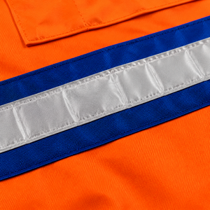 Gilet de sécurité réfléchissant en coton personnalisé, multi-poches, fermeture éclair sur le devant, vêtements de travail pour les ouvriers du bâtiment, service de broderie de logo - Product Image 5