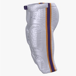 Mens Black Purple Green Gradient Geometric Padded American Football Pants Sublimated <b>Athletic</b> Practice Game Wear sportswear mens - Product Image 1