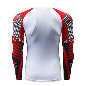 T-shirt de compression à manches courtes pour homme, BJJ MMA Rash Guard, respirant, vêtements de compression pour entraînement en salle de sport, durable - Product Image 3