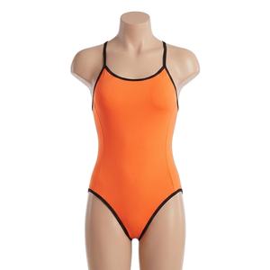 Ladies One Piece Swimwear Orange <b>Slim</b> Fit Backless <b>Swimsuit</b> Manufacturer - Product Image 1
