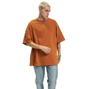 Camiseta de Algodón de Primera Calidad para Hombre, Talla Grande, Transpirable, con Logotipo Personalizado, Color Estampado, Manga Corta, Verano, Tejido de Punto Sólido - Product Image 1