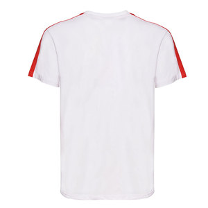 เสื้อยืดคอกลมผ้าฝ้ายเจอร์ซีย์คุณภาพสูงสำหรับผู้ชาย ขายส่งจำนวนมาก |   โลโก้ด้านหน้าพิมพ์ลายตามสั่ง แขนสั้นลำลองแบบมีสีตัดกัน - Product Image 2