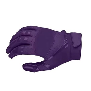 Gants de football américain pour hommes, respirants, légers, confortables, doux, imprimés sur mesure, couleur violette, avec crochet - Product Image 4