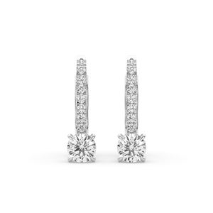 Pendientes de Diamantes de Laboratorio Redondos Brillantes de 1.46 Quilates, Oro de 10K, Estilo Único y Ligero, Pedido al por Mayor, Suministro de Joyería Fina Sostenible - Product Image 2