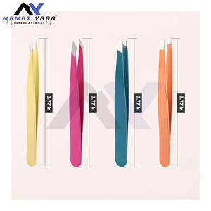 Juego Profesional de 4 Pinzas para Cejas, Color Caramelo, para Hombres y Mujeres, Herramienta de Viaje para Eliminar Pelo Facial y Cejas Encarnadas - Product Image 5