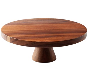 ถาดวางขนมไม้กระถินทรงกลมขายดี คุณภาพพิเศษ ขนาดสั่งทำได้ สำหรับเสิร์ฟเค้ก ตกแต่งด้วยมะม่วง - Product Image 1