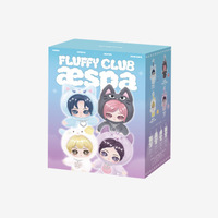 Nouvelle collection originale POP MART Aespa Fluffy Club Series : Poupée en vinyle et peluche, pendentif porte-clés, breloque de sac, décoration de bureau