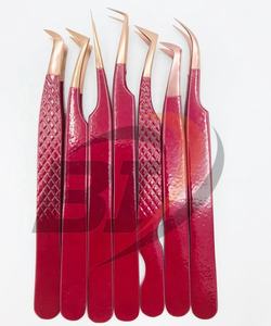 Pince à épiler professionnelle en acier inoxydable or rose pour extension de cils outil de beauté durable personnalisé de marque privée avec pointe pointue - Product Image 5