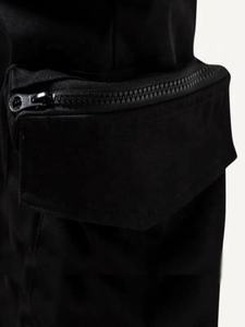 Pantalon cargo techwear pour homme, style urbain tactique, streetwear, hip hop, joggers multi-poches, pantalon à bretelles, style cyberpunk, noir - Product Image 5