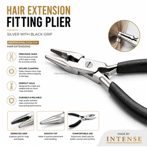 Pinzas de Acero Inoxidable para Extensiones de Cabello, Herramienta Profesional para Micro Anillos y Cuentas, para Aplicación en Salón - Product Image 1