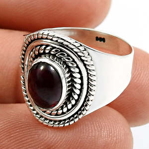 Best Selling Handmade Pretty Natural <b>Garnet</b> Gemstone <b>Ring</b> In 925 Sterling <b>Silver</b> IGI Certified Boho Jewelry At Reasonable Price - Product Image 3