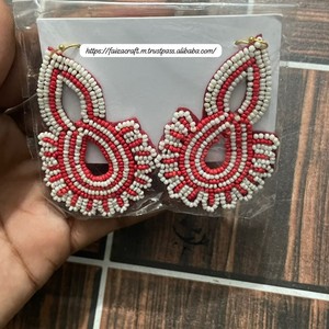 Pendientes Colgantes Unisex de Moda con Diseño de Bordado Multicolor, Joyería de Cuentas de Semillas de Moda en Oferta para Fiestas, Tamaño Personalizado - Product Image 2