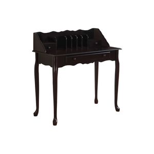 Scrivania Tradizionale in Legno Marrone da 36 Pollici per Ufficio e Casa con Cassetti Portaoggetti per Lavoro - Product Image 2