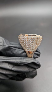 Anillo de Moissanita Personalizado con Nombre, Diamante Cultivado en Laboratorio con Claridad VVS, Corte Redondo, Chapado en Oro Rosa sobre Plata 925, Anillo de Diseño Impresionante - Product Image 4