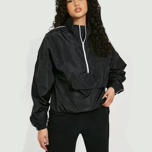 Dual Color Olive Green <b>Women</b> Windbreaker <b>Jacket</b> Contrasting Panel Hooded Sportswear <b>Lightweight</b> Windproof Outdoor Top - Product Image 5