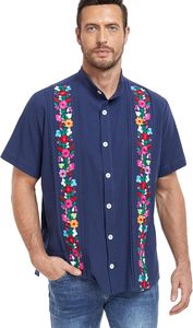 Camisa Blanca Bordada para Hombre, Perfecta para Bodas y Celebraciones, Tela Ligera, Artesanía Detallada, Moda Festiva Clásica - Product Image 1