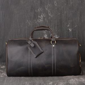 Handmade Custom Logo Genuine Leather Duffle <b>Bag</b> for <b>Men</b> Horsekraft Wholesale Carry Sports <b>Gym</b> Travel <b>Bag</b> Crafted Fittings - Product Image 3