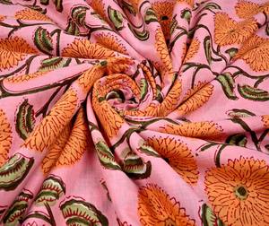 Tissus en coton non tissés à motifs floraux, poids moyen, écologiques, séchage rapide, pour quilting, couture, artisanat, textile de maison, pour filles, style Rajasthani - Product Image 3