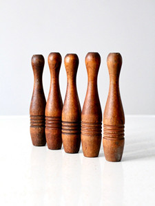 Wooden Skill Development <b>Bowling</b> Game Natural Handcrafted Polished Skittles Pin Set Educational Play Equipment Birthday Gift - Product Image 3