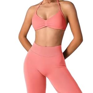 Ensemble 2 pièces pour femme, service OEM 2026, meilleure qualité, logo personnalisé, spandex/coton, respirant, uni, séchage rapide, ensemble de shorts - Product Image 4