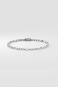Pulsera de tenis Crown con diamantes, pulsera de lujo de oro con diamantes de eternidad completa, joyería fina - Product Image 2