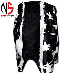 กางเกงมวยไทยชายคุณภาพพรีเมียม น้ำหนักเบา ราคาขายส่ง ปรับแต่งได้ตามต้องการ ผ้าไม่ยับ ดีไซน์ล่าสุด - Product Image 2