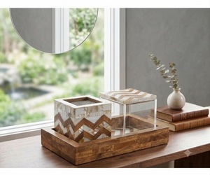 Brûleur d'encens artisanal en bois naturel avec incrustation de nacre, style arabe, porte-encens Mubkhar pour aromathérapie - Product Image 3