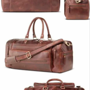 Bolsa de Viaje de Cuero de Grano Completo Color Marrón, Estilo Vintage, Nueva Moda 2026, de Alta Calidad, para Hombre - Product Image 1