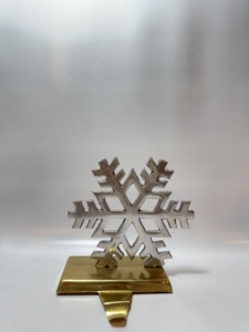 Heavy Duty Cast Aluminum Snowman Christmas <b>Stocking</b> Holder Metal Fireplace Mantle Hook Holiday <b>Hanger</b> - Product Image 5