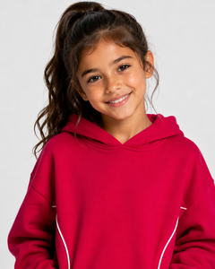 Conjunto de Sudadera con Capucha y Pantalones Deportivos de Felpa para Niñas, Personalizado con Diseño de Frambuesa, Talla Grande - Product Image 3