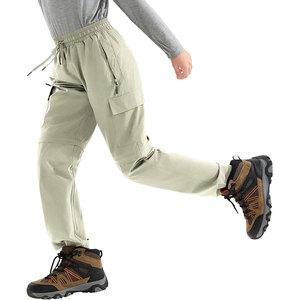 Pantalon cargo pour homme Solid Trader, moderne, convertible, en tissu extensible, avec fermeture éclair amovible, design fonctionnel, tendance. - Product Image 2