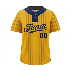Custom Two-Button <b>Baseball</b> Jersey Sportswear with Unique Design - Product Image 1