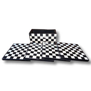 Posavasos Clásicos de Madera con Incrustaciones Hechos a Mano de Lujo, Impresión Personalizada, 300 mm de Diámetro, Ecológicos, Hannan - Product Image 2