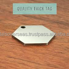 Pendentif hexagonal vierge en acier inoxydable, durable, pour gravure, estampage, fabrication de bijoux et étiquettes nominatives personnalisées - Product Image 6