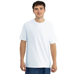 <b>White</b> Mens Plain Crew Neck Short Sleeve T Shirt Soft Cotton Casual Oversized Tee Breathable Summer Streetwear Custom Wholesale - Product Image 1