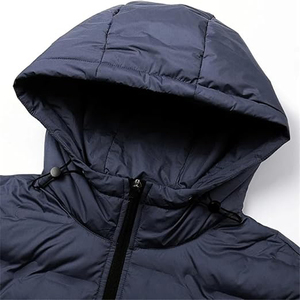 Veste polaire à capuche unisexe 100% coton, couleur unie, coupe régulière, coupe-vent, vêtements décontractés de printemps, broderie, impression numérique - Product Image 3
