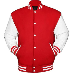 Varsity Jacket Varsity Jacket for <b>Men</b> Sleeves Varsity Jacket Custom Factory Made Blank Leather CottonFleece High Quality - Product Image 3