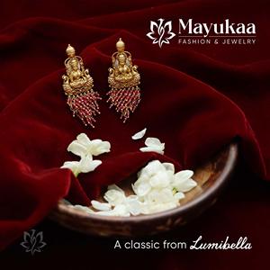 Lakshmi Freshwater Pearl Stud Earrings in Rose Gold Plated Bezel Setting - Product Image 5