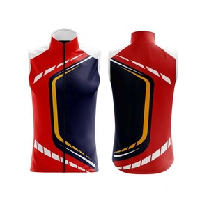 Anti UV Custom Sublimation Cycling Vest Summer Sleeveless Mesh <b>Back</b> Bicycle Gilet Quick Dry Breathable <b>Road</b> Bike Jersey Vest - Product Image 1