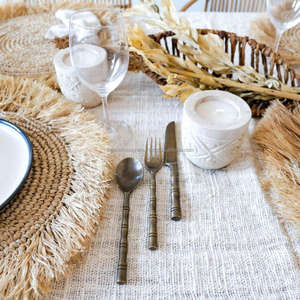 Juego de Cubiertos de Bambú Antiguo, Artesanía, Juego de Cubiertos Reutilizables de Estilo Rústico Vintage, Suministros para Eventos, Fiestas y Restaurantes - Product Image 3