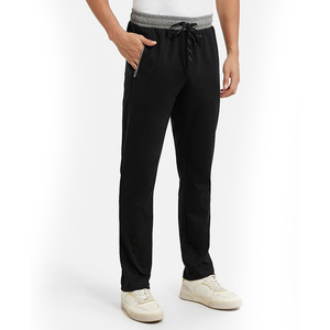 Pantalon de jogging empilé pour homme, coupe skinny, design évasé, taille à cordon de serrage, logo personnalisé, pantalon de survêtement tendance - Product Image 2