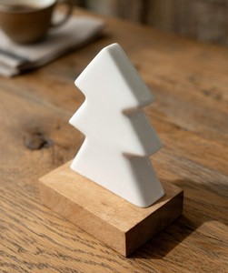 Farmhouse Handmade Crafts High Quality Eco-Friendly White Painted Christmas Ornament Mini Rustic Wooden Base Standing Tabletop - Product Image 5