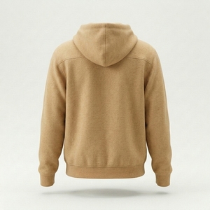 Sweat-shirt à capuche zippé intégral en molleton premium pour homme, en mélange de coton épais, style streetwear décontracté avec poche kangourou - Product Image 4
