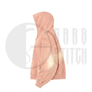 Sudadera con capucha y cremallera personalizada, estilo vintage con lavado ácido, de forro polar oversize, fabricante OEM ODM - Product Image 5