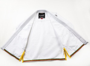 Kimono de BJJ Shoyorol noir avec logo brodé, coupe classique, unisexe, vêtements d'arts martiaux brésiliens pour adultes, coton extensible durable, Jiu Jitsu - Product Image 3