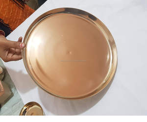 Ensemble de dîner épais et écologique Pure Kansa Finition mate Comprend une assiette (Thali) Bols Assiette sucrée et cuillère Vaisselle d'hôtel - Product Image 4