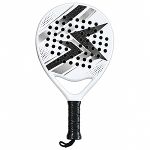 Nouveau modèle 2026 – Raquette de padel en fibre de carbone personnalisable avec logo OEM, design portable, options de forme diamant, goutte d'eau et ronde, faible MOQ - Product Image 1