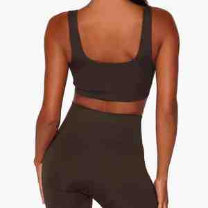 Conjuntos deportivos de alta calidad, elásticos, para gimnasio, fitness, pantalones acampanados, 2 piezas, conjunto deportivo de yoga para mujer - Product Image 4