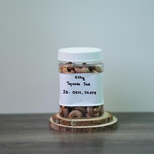 ขวดโหลทรงสี่เหลี่ยม (ฝาสีเหลือง) ถั่วเม็ดมะม่วงหิมพานต์คั่วระดับพรีเมียมปรับแต่งได้ตามต้องการรับการรับรองมาตรฐาน ISO ออร์แกนิก500กรัม (เค็มๆเนย) - Product Image 1