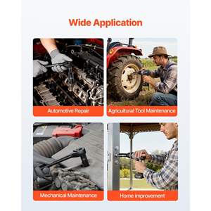 Set di 50 Bussole a Impatto da 3/8 Pollici, Profonde e Poco Profonde, 6 Punte, SAE/Metriche (5/16-22mm), Acciaio Cr-V, Barre di Prolunga 3-6, Modello D0100XFPT07 - Product Image 5